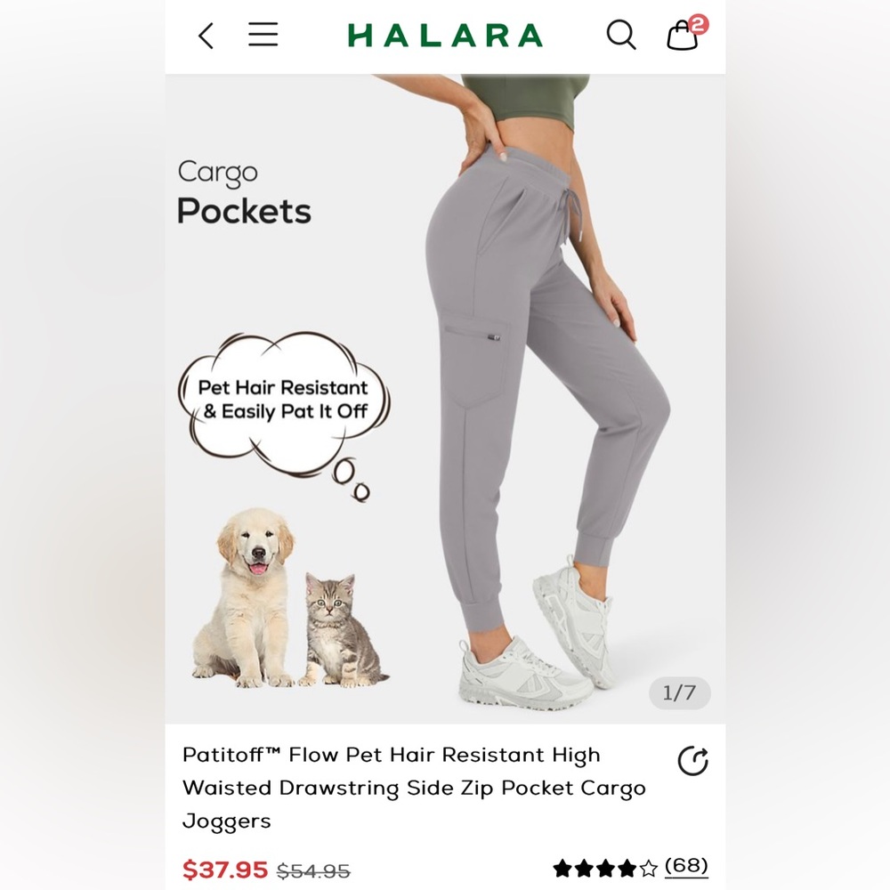 Halara Patitoff High Waisted Cargo Joggers